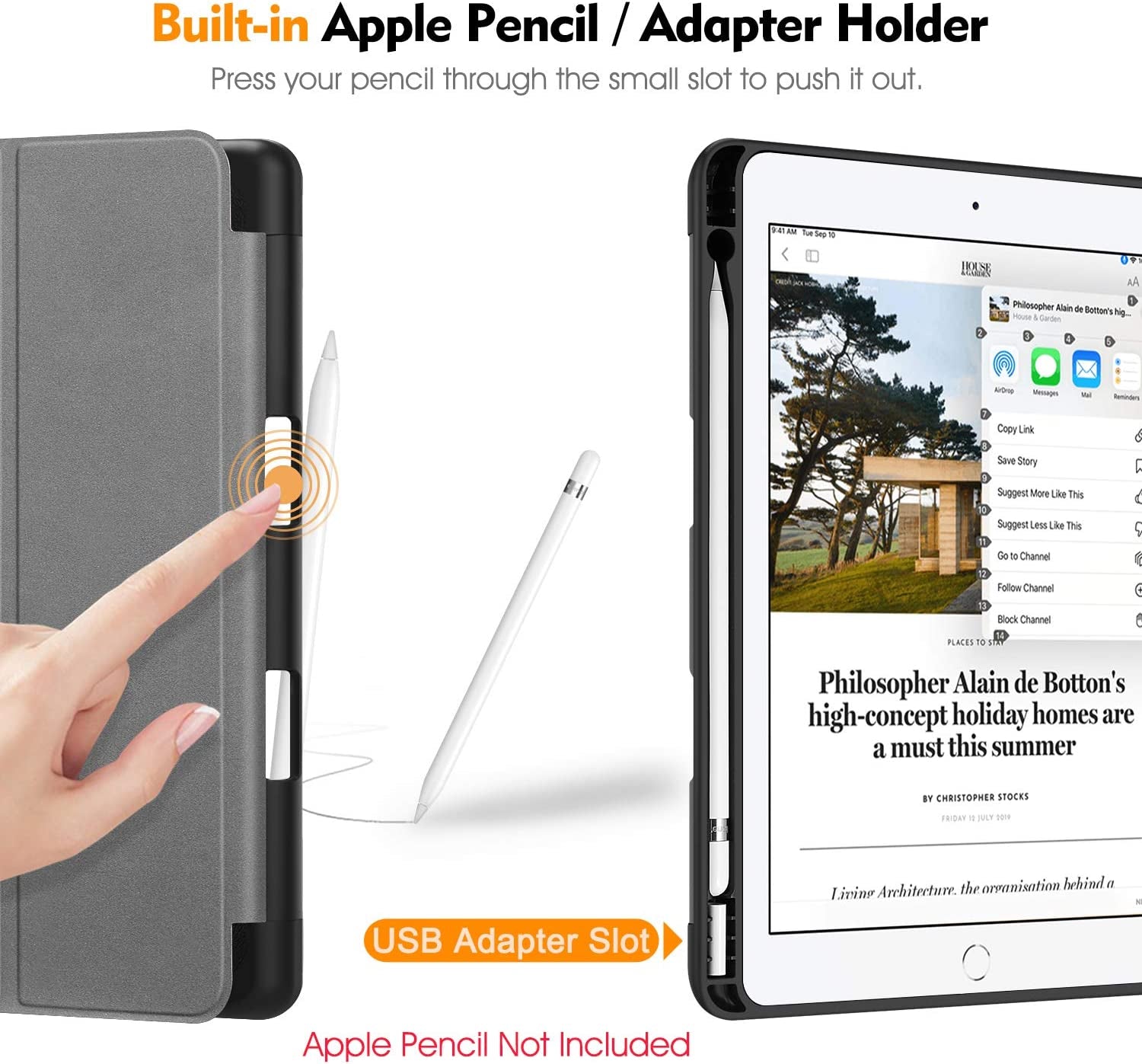 Slimshell Case for Ipad 9Th / 8Th / 7Th Generation (2021/2020/2019 Model)