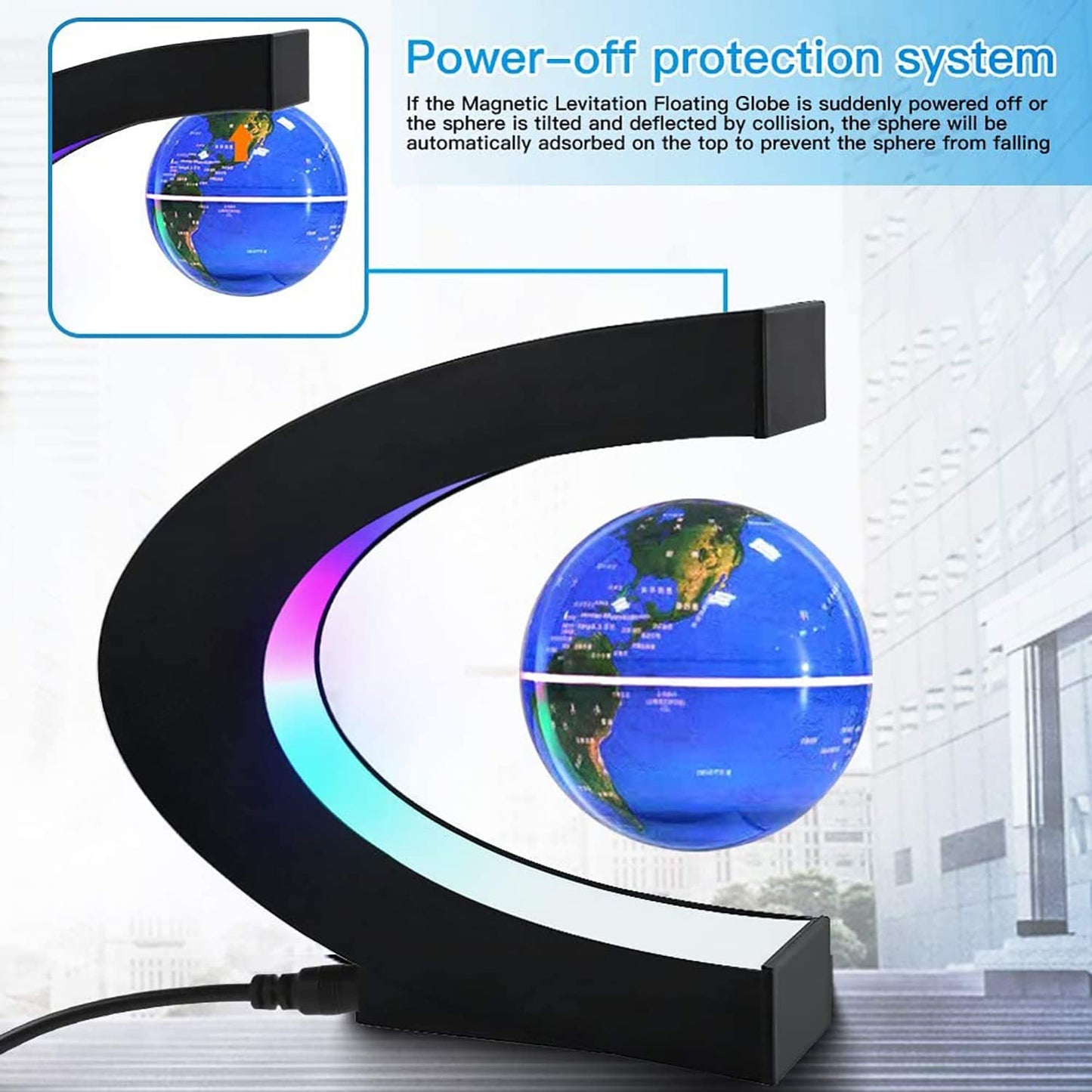 Magnetic Levitation Globe with LED Light