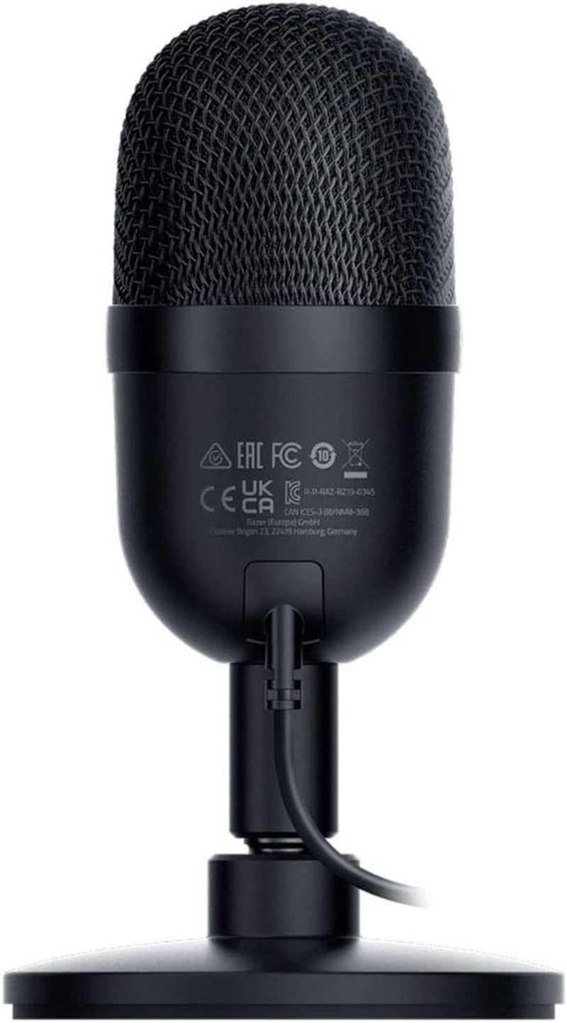 Seiren Mini USB Condenser Microphone: for Streaming and Gaming on PC - Professional Recording Quality - Precise Supercardioid Pickup Pattern - Tilting Stand - Shock Resistant - Classic Black