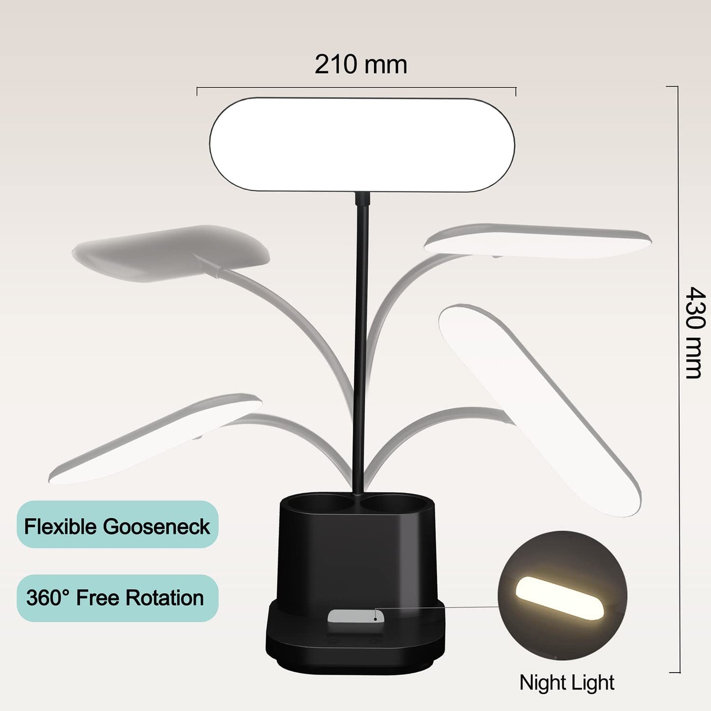 LED Desk Lamps with Pen holder